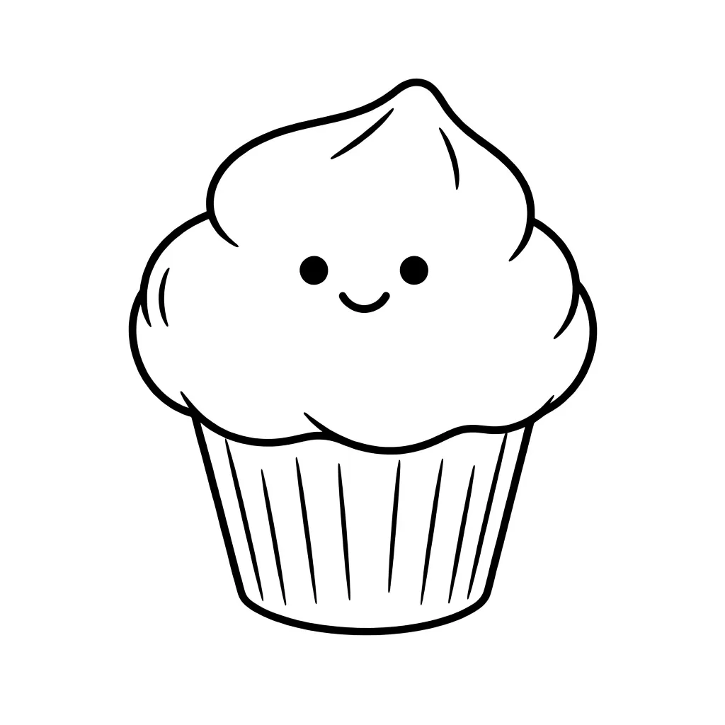 Раскраска – Вкусный кекс