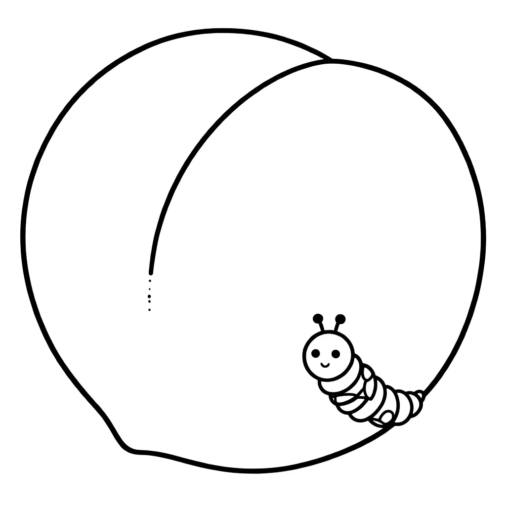 Раскраска – Вкусный персик