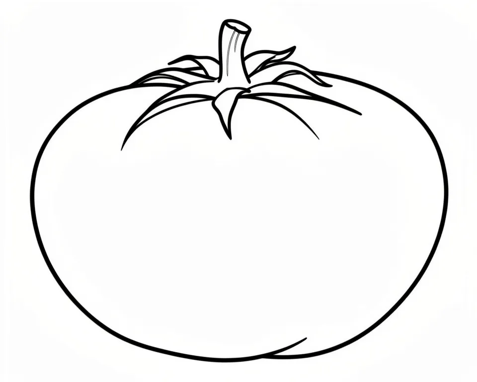 Раскраска – Вкусный помидор