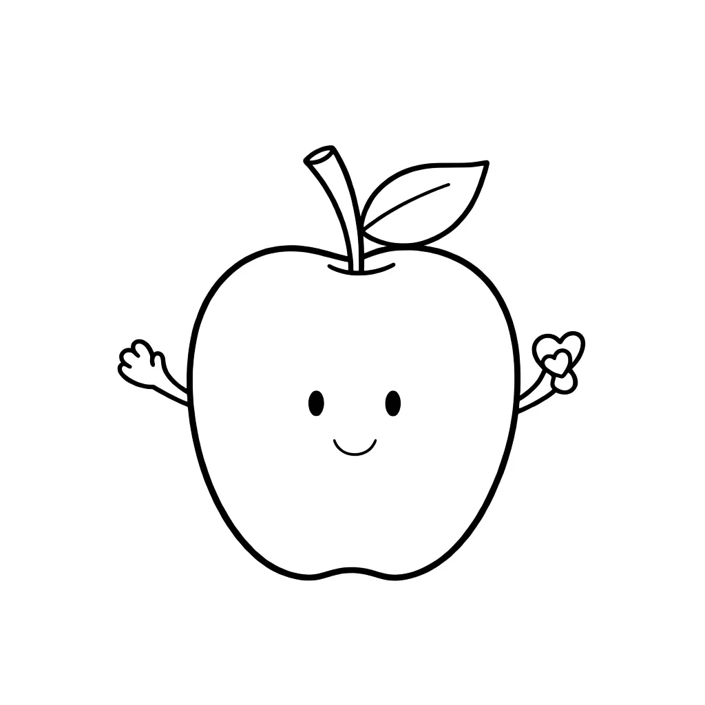 Раскраска – Яблочко