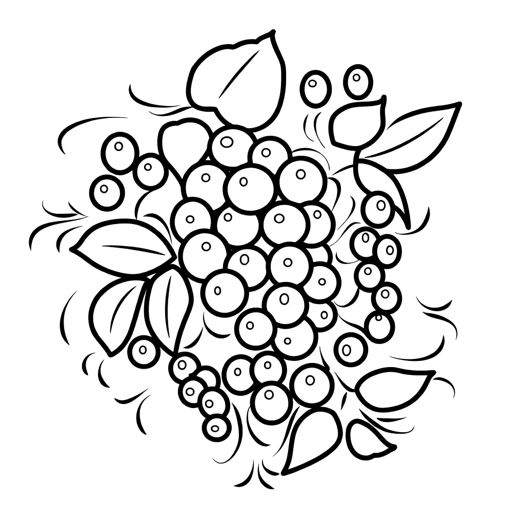 Раскраска – Ягодная роспись