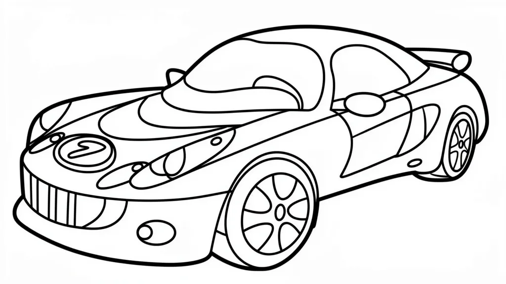 Раскраска – Яркий гоночный авто