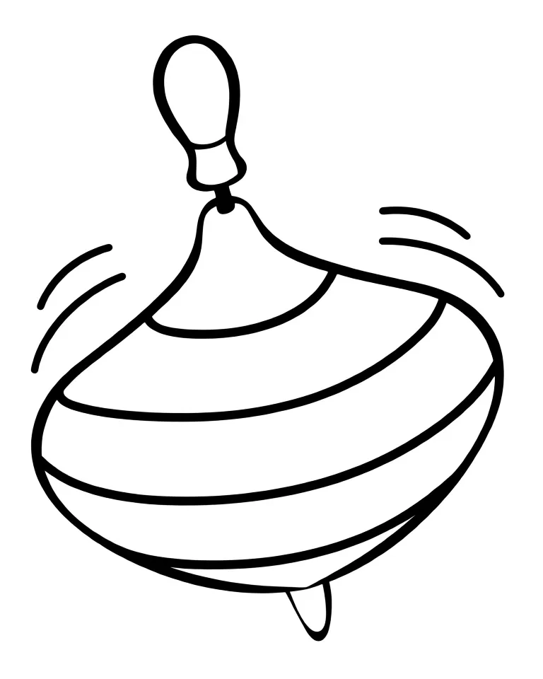 Раскраска – Юла крутится