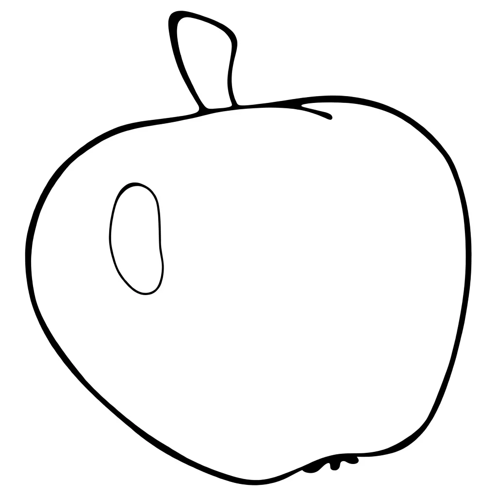 Раскраска – Зеленое яблоко