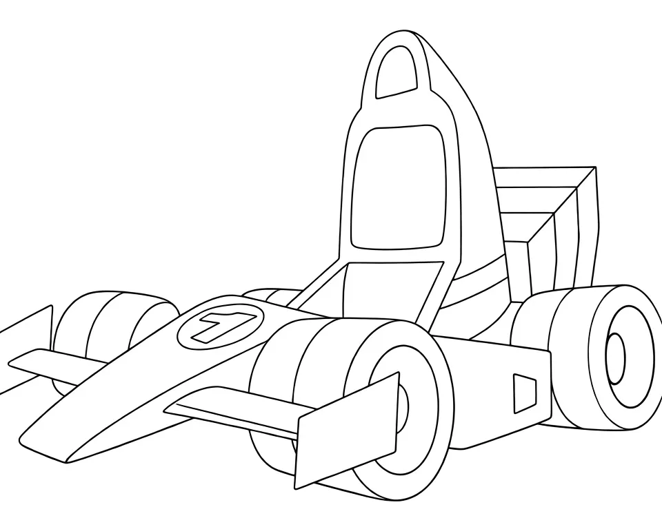Раскраска – Желтый спорткар