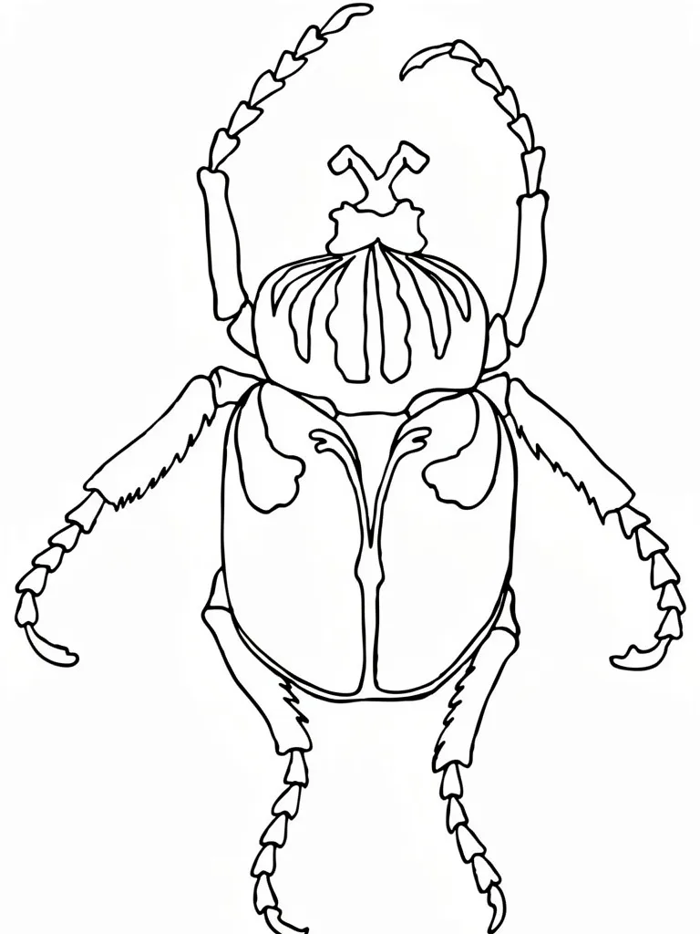 Раскраска – Жук-голиаф